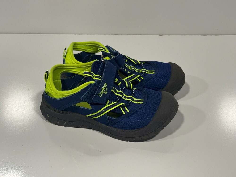 OshKosh B'gosh Paul Toddler Boys Blue and Lime Athletic Sandal 12
